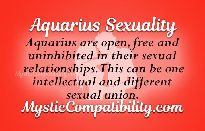 Aquarius man sexuality traits