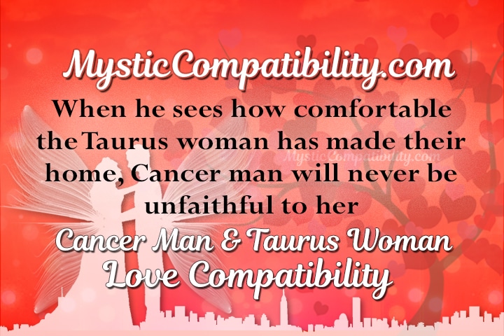 Cancer Man Taurus Woman Compatibility – Overview