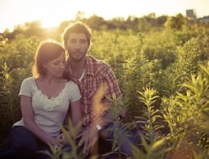 couple enjoying nature