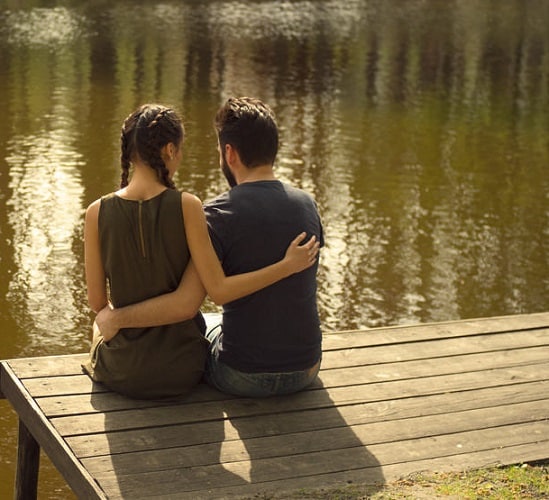 couple holding each other