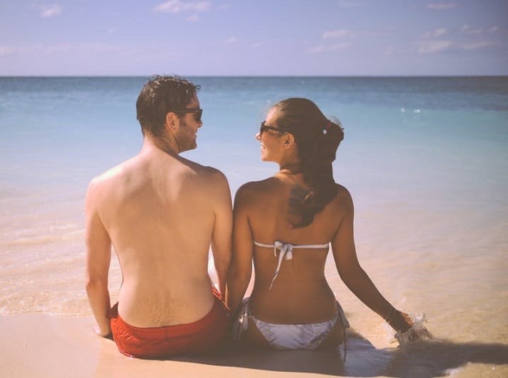 couple in beach holiday