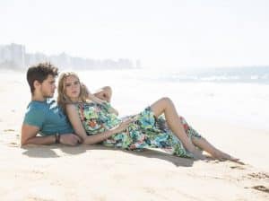 couple relaxing in the beach