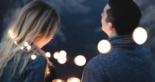 couple starring at the light