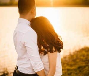 couple watching sunset