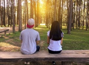 couple watching the sunset