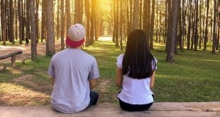 couple watching the sunset