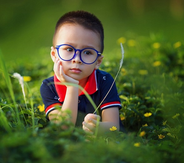 kid enjoying nature