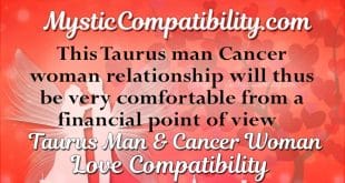 taurus man cancer woman compatibility