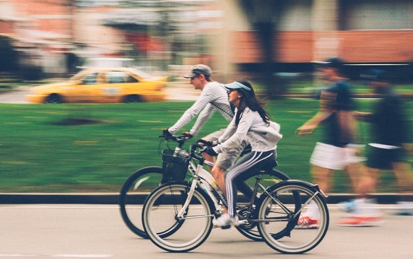 biking together