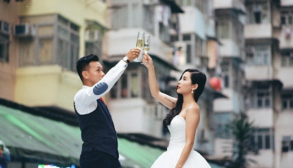 cheers to the newly weds