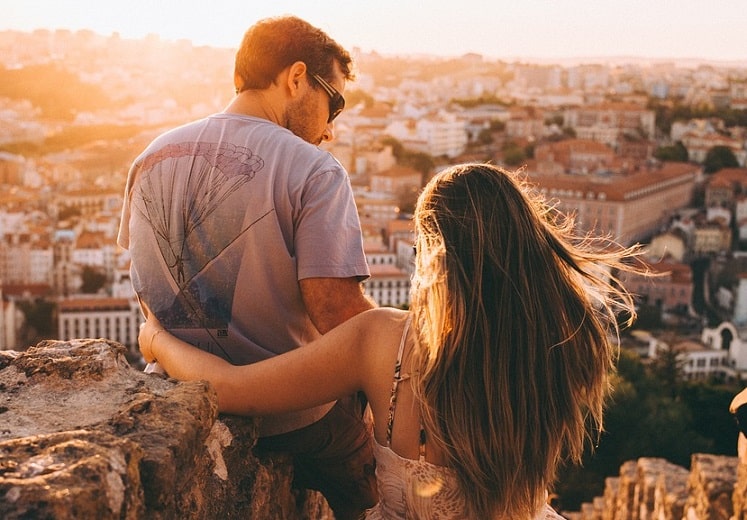 couple enjoying the city view