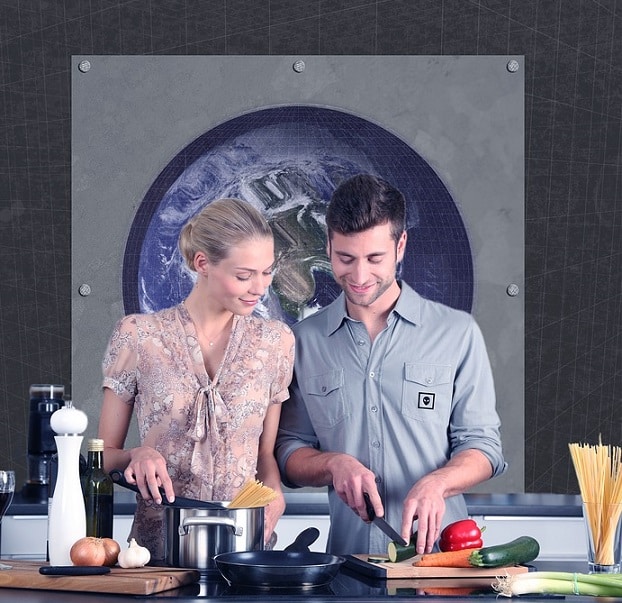 couple in kitchen