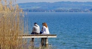 couple in the ocean