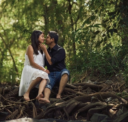 couple in the woods