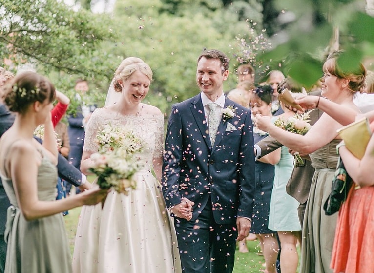 happy bride and bride groom