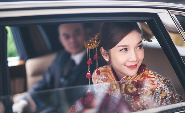 lovely smile after getting married