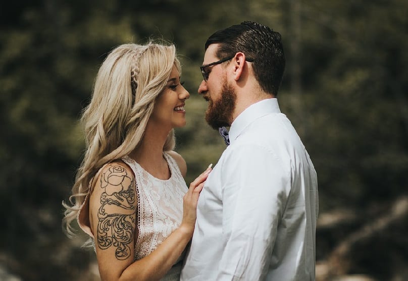 man and woman standing