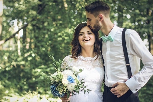 romantic two with flowers