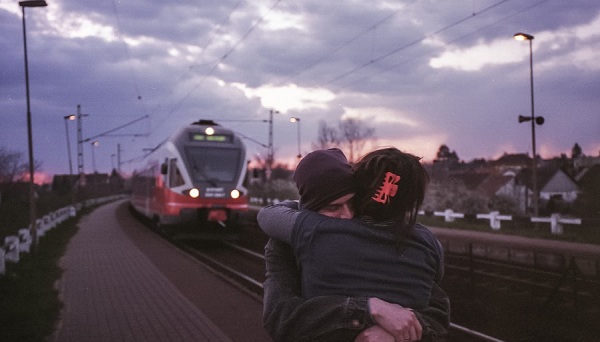 saying goodbye to each other