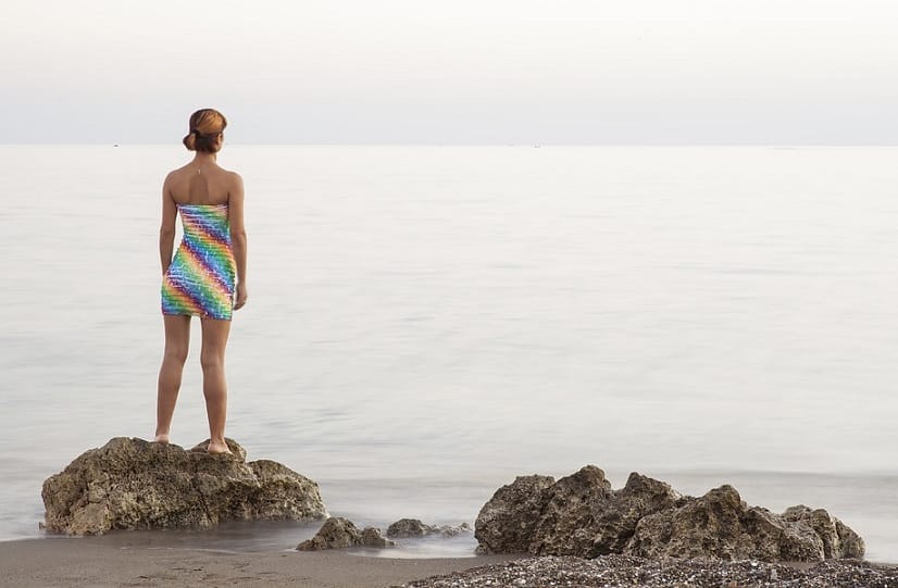 woman in beach