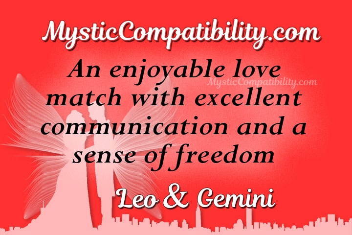 Gemini Leo Love Compatibility Sunsigns Org